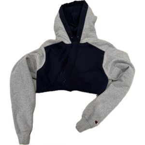 Champion Gray Cropped Hoodie